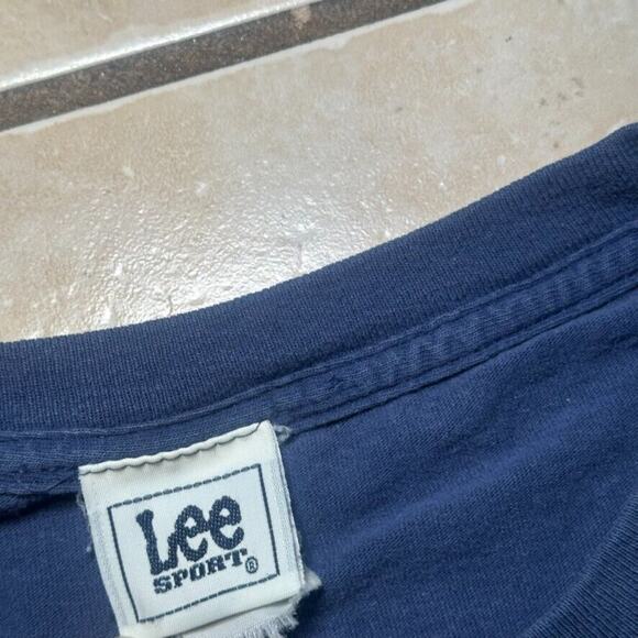 VTG 90s Lee Sports Chicago Bears NFL Blue Long Sleeve T-Shirt Mens Large READ** - Picture 3 of 6